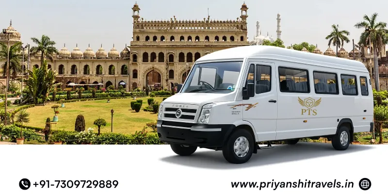 12 Seater Tempo Traveller on Rent in Lucknow | 12 Seater Tempo Traveller Hire in Lucknow - Priyanshi Travel Services