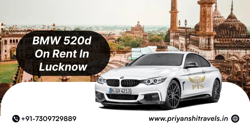 BMW 520d on Rent in Lucknow, BMW 520d Luxury Premium Sedan Car Rental in Lucknow @ Rs. 75/Km